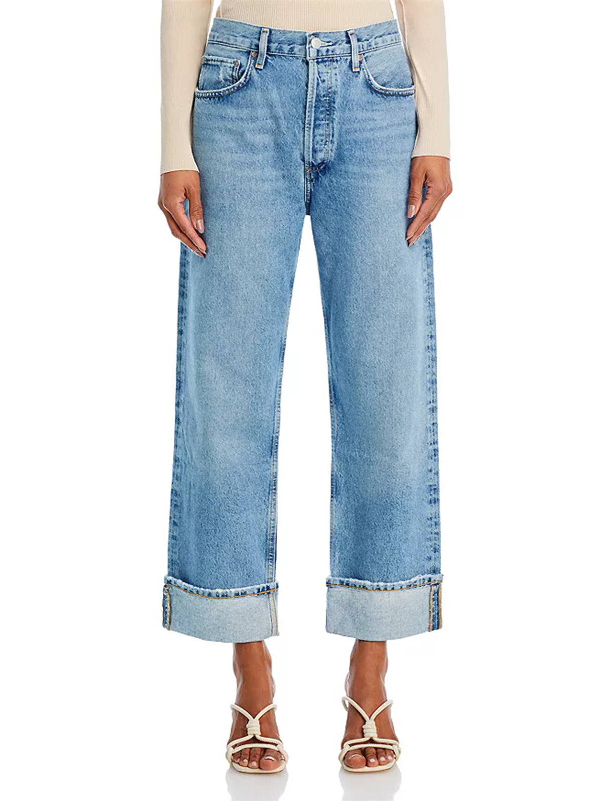 KUNMI Jeans for Women Wide Leg Baggy High Waist Boyfriends Straight Leg Stretchy Denim Pants Trendy Fall 2024